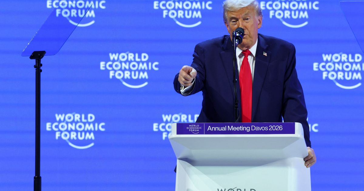 Presidente dos EUA Donald Trump em Davos na Suica