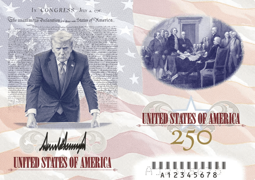 Trump faz nova publicação com imagem de si mesmo no passaporte dos EUA