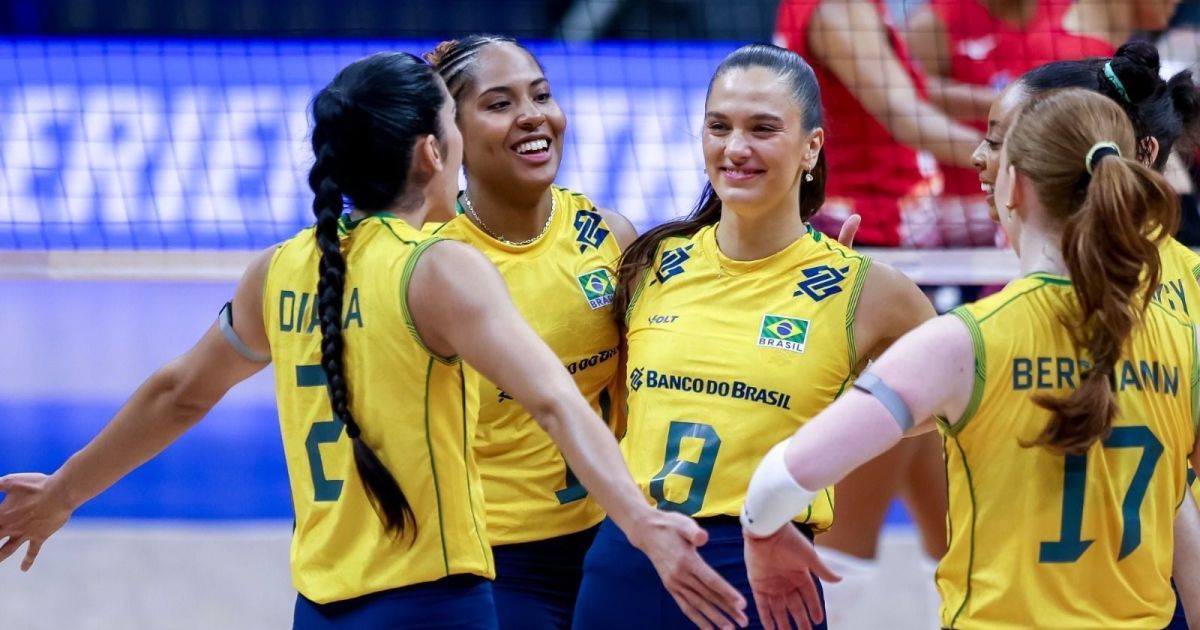 Brasil bate República Dominicana e vence 2ª seguida na VNL Feminina