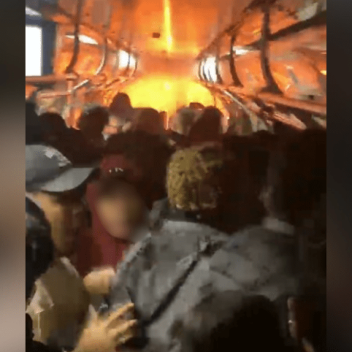 Vídeo: veja momento em que trem pega fogo no Centro de São Paulo